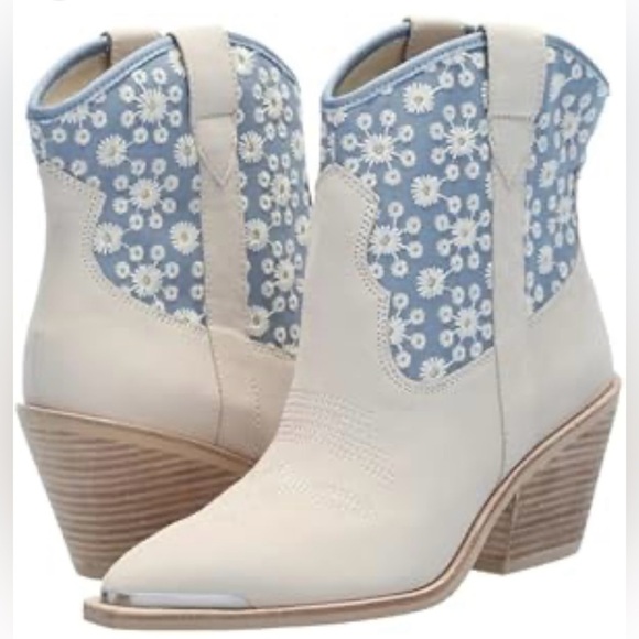 Dolce Vita Nashe women’s Ankle Boot Sz 8.5 Color: Blue Floral Nubuck - Picture 1 of 12